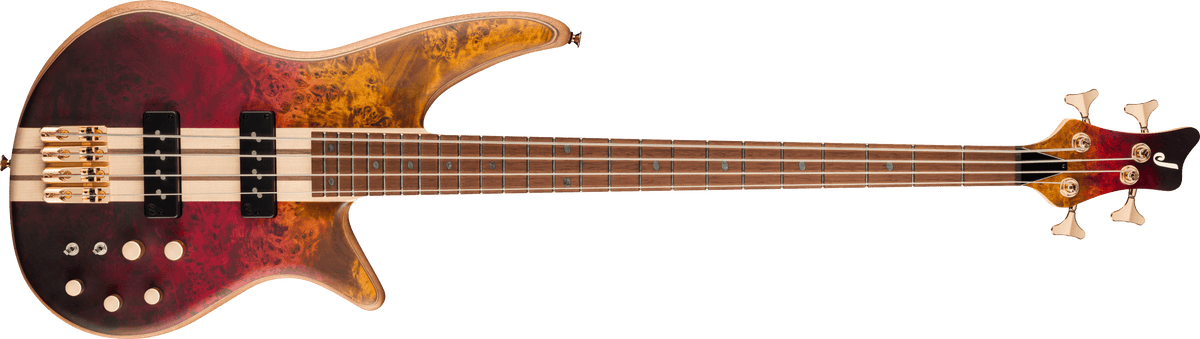 Jackson Pro Series Spectra Bass SBP IV, Caramelized Jatoba Fingerboard, Firestorm Fade