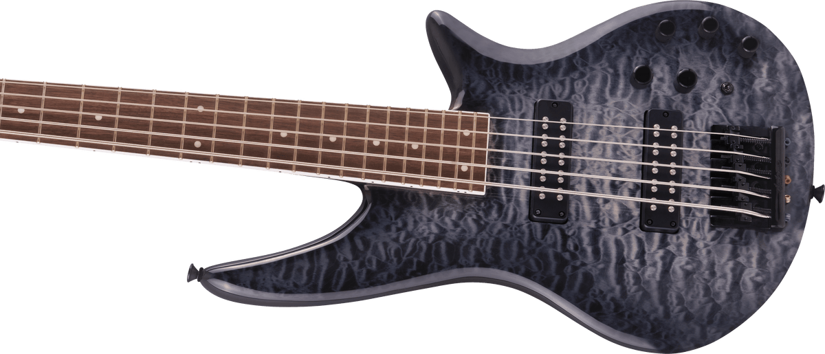Jackson X Series Spectra Bass SBXQ V, Laurel Fingerboard, Transparent Black Burst