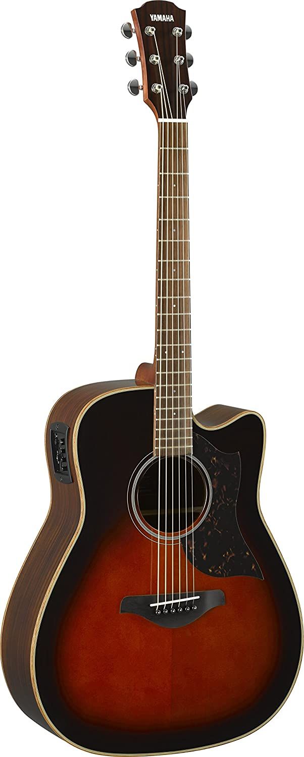 Yamaha A1R TBS A-Series Dreadnought Cutaway 6-String RH Acoustic Electric Guitar-Tobacco Brown Sunburst