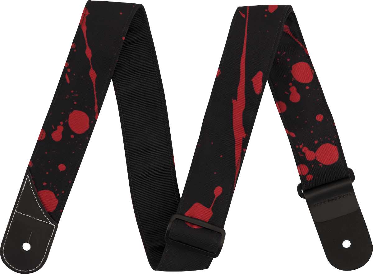 Jackson® Splatter Strap, Black and Red, 2"