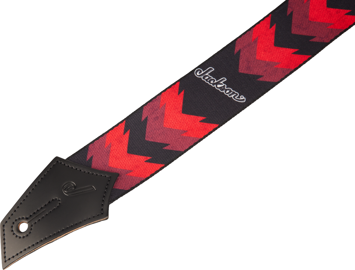 Jackson® Strap with Double V Pattern, Black and Red