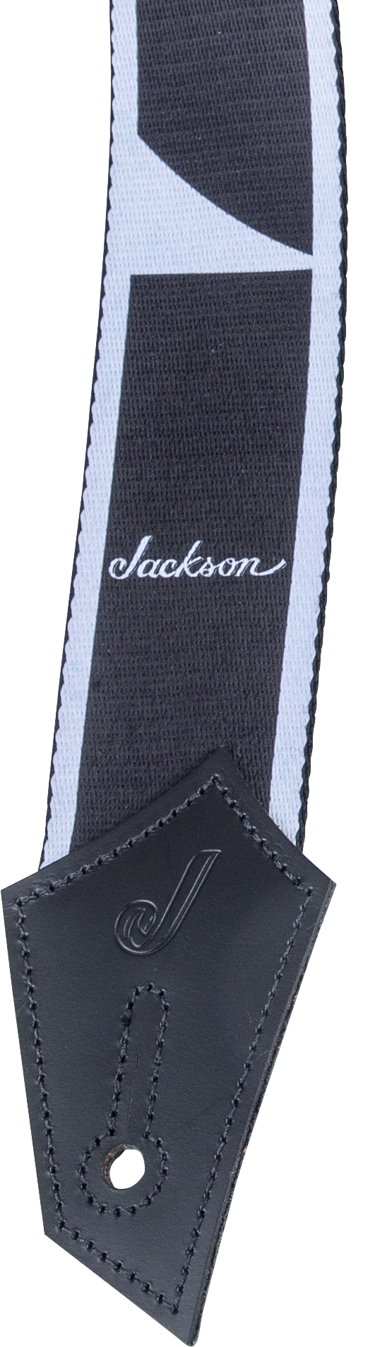 Jackson® - Guitar Strap with Sharkfin Inlay Pattern- Black/White