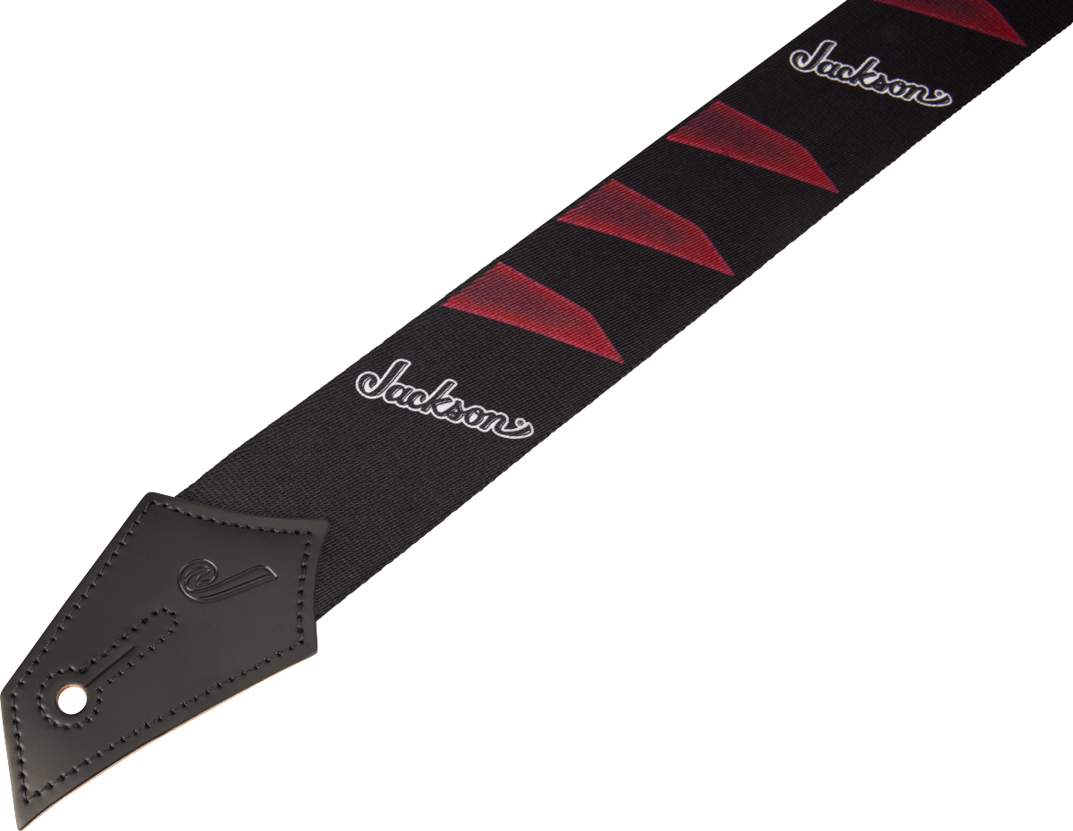 Jackson® Strap with Headstock Pattern, Black/Red