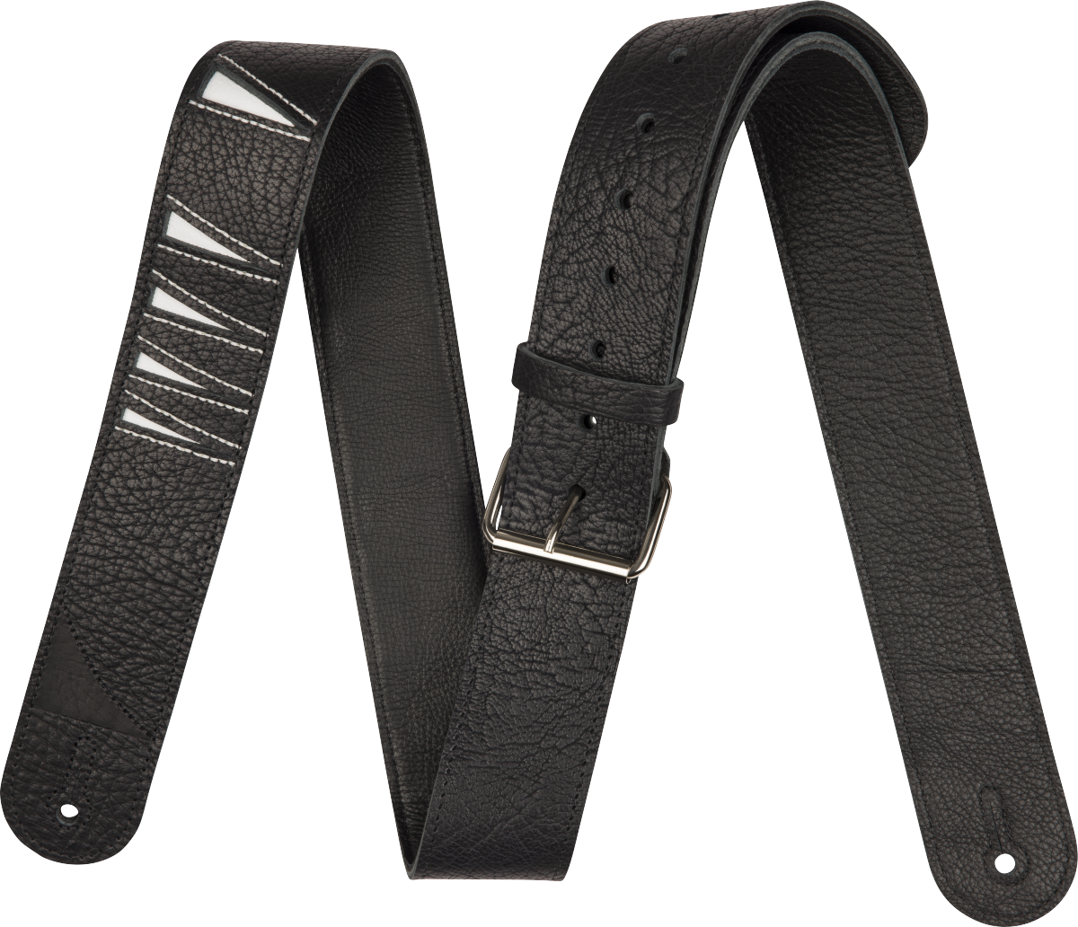 Jackson® Shark Fin Leather Strap, Black and White, 2"