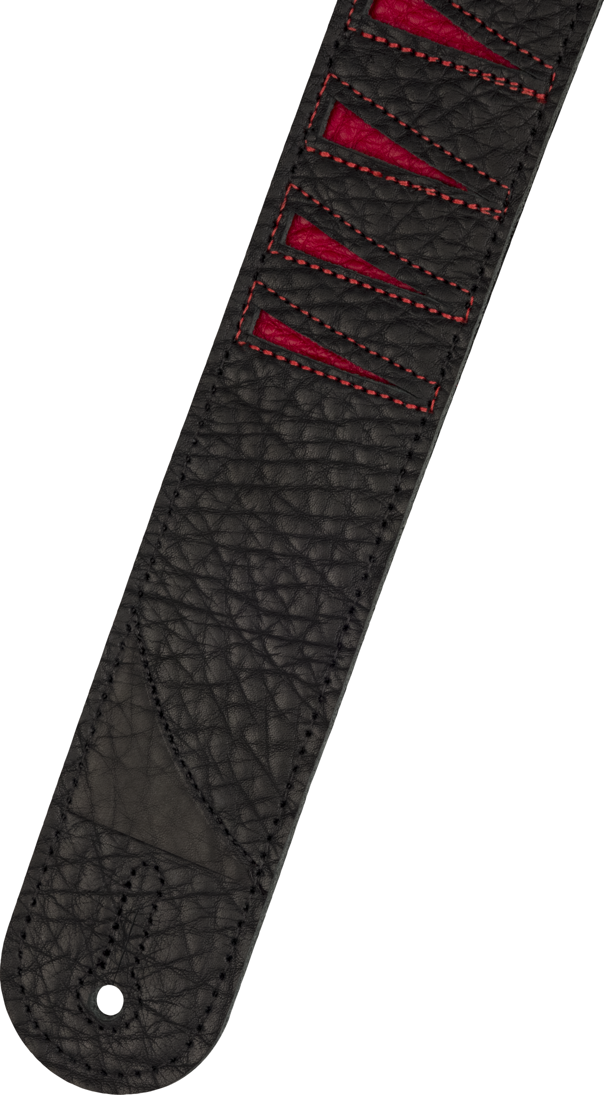 Jackson® Shark Fin Leather Strap, Black and Red, 2"