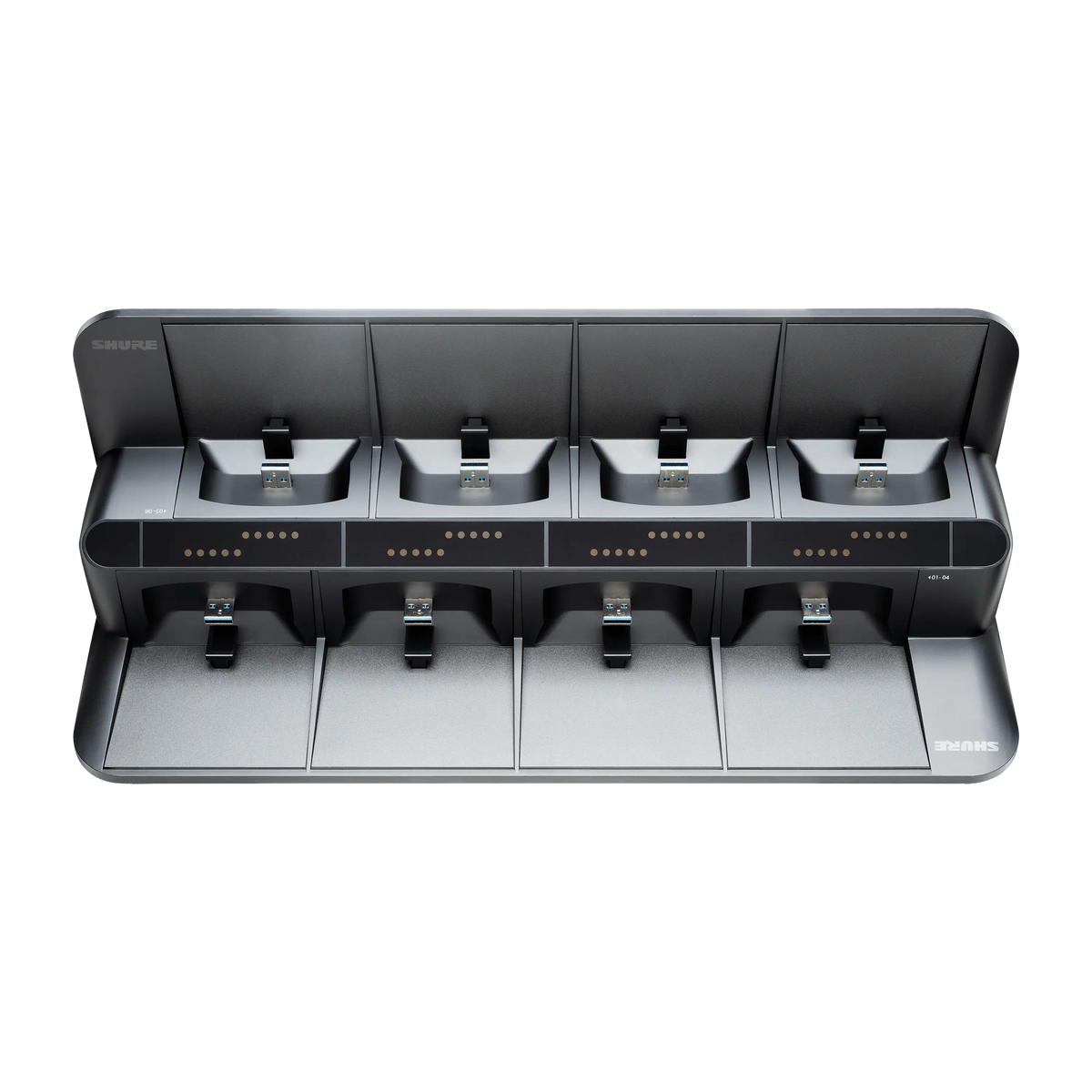 Shure SBC850-US - 8-Bay Docking Charger with PSU for ULXD6/ULXD8 - product view 1