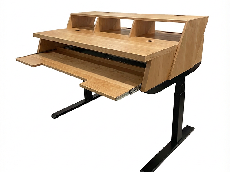 Asono - Studio Desk, Ergo Electric 60 inch Wide Natural