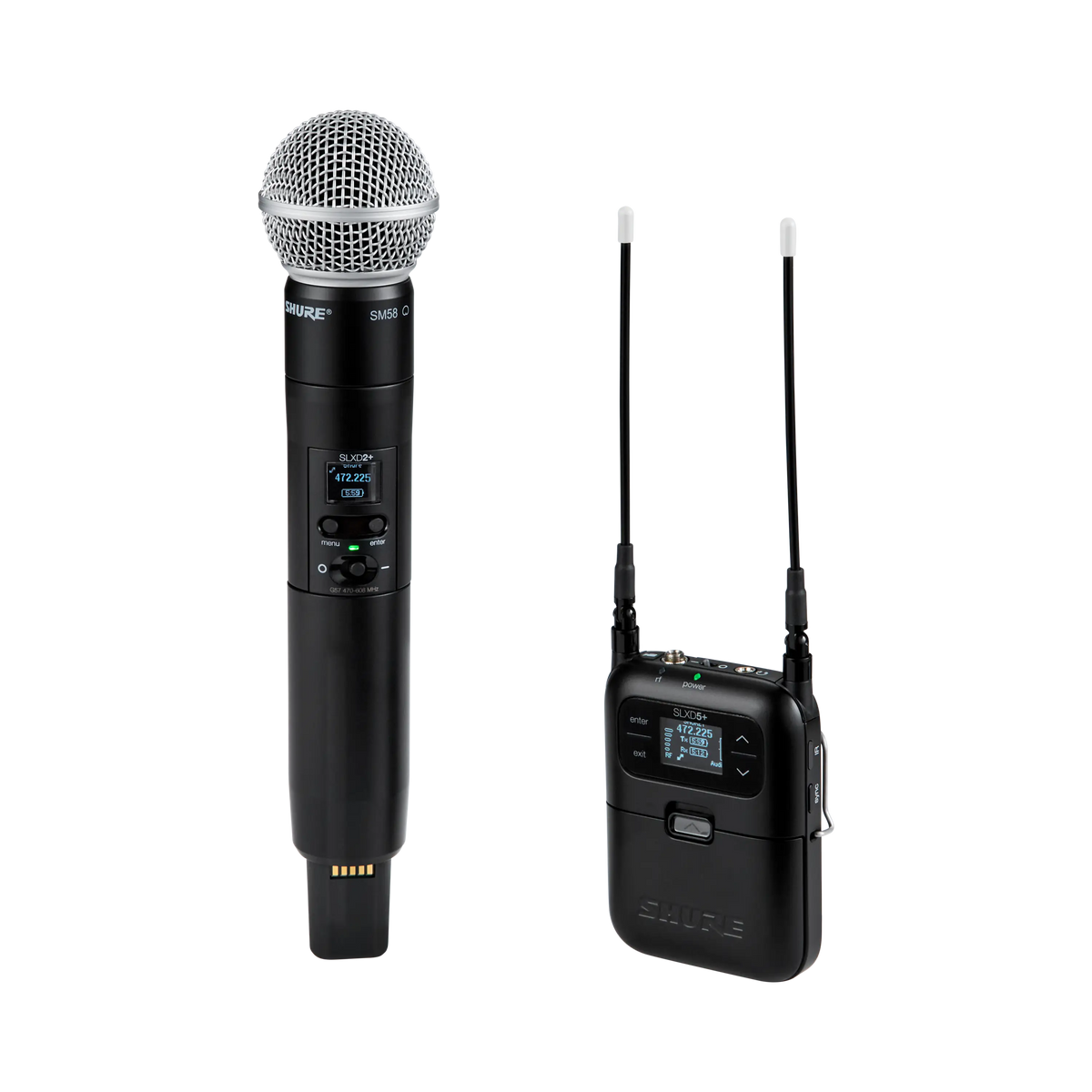 Shure SLXD25+/58-G57 - Wireless Handheld System with SM58 Microphone & SLXD5+ - product view 1