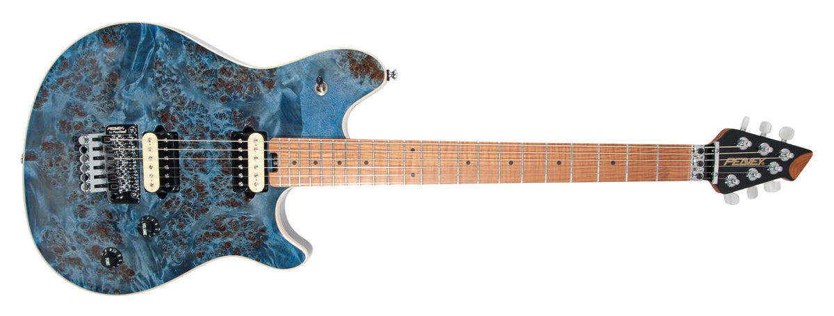 Peavey HP 2® Poplar Burl Transparent Blue Electric Guitar - additional view