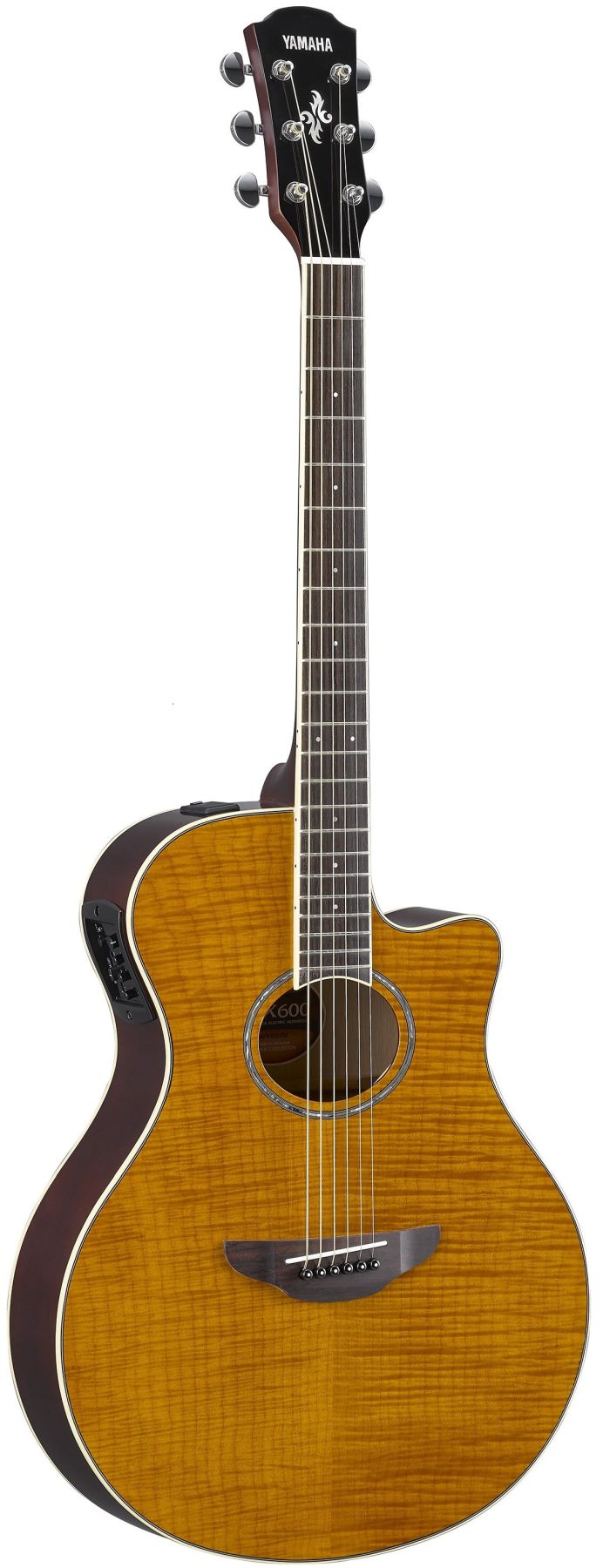 Yamaha APX600FM AM APX Series Thinline 6-String RH Acoustic Electric Guitar- Amber