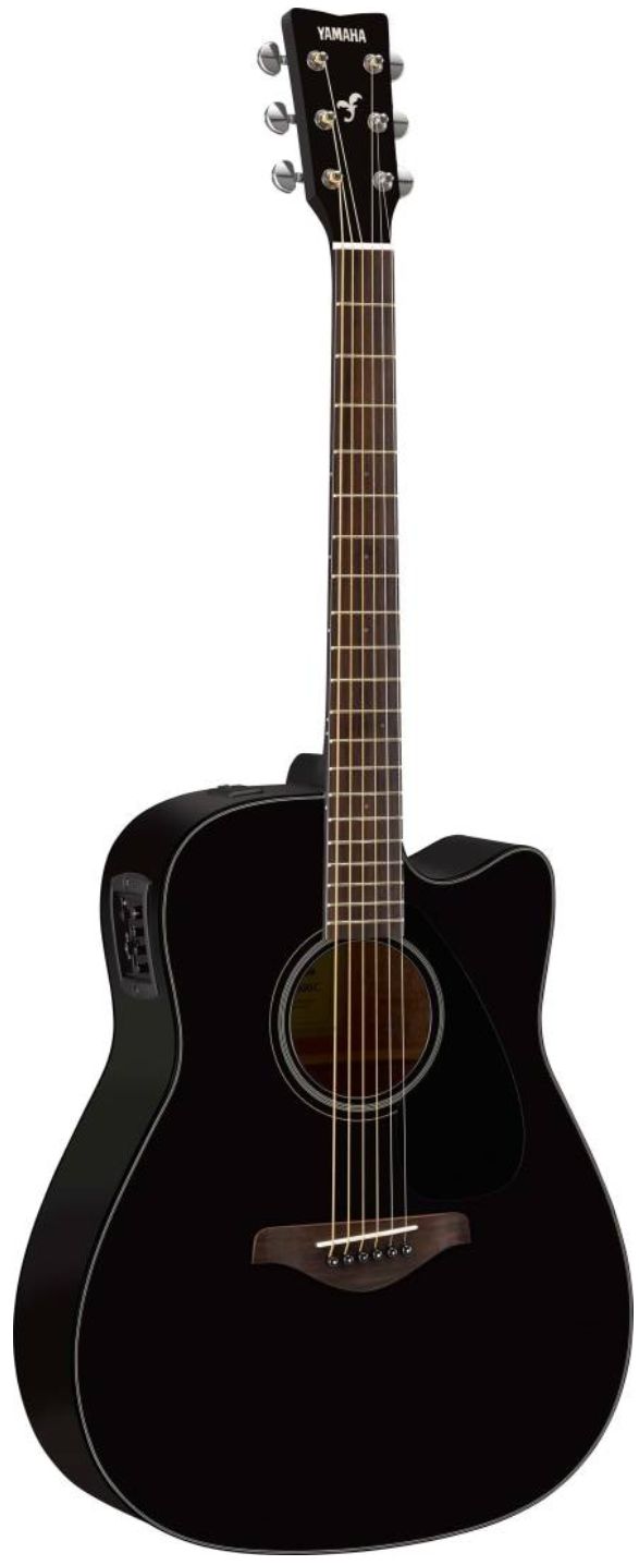 Yamaha FGX800C BL FG Series 6-String RH Acoustic Electric Guitar-Black