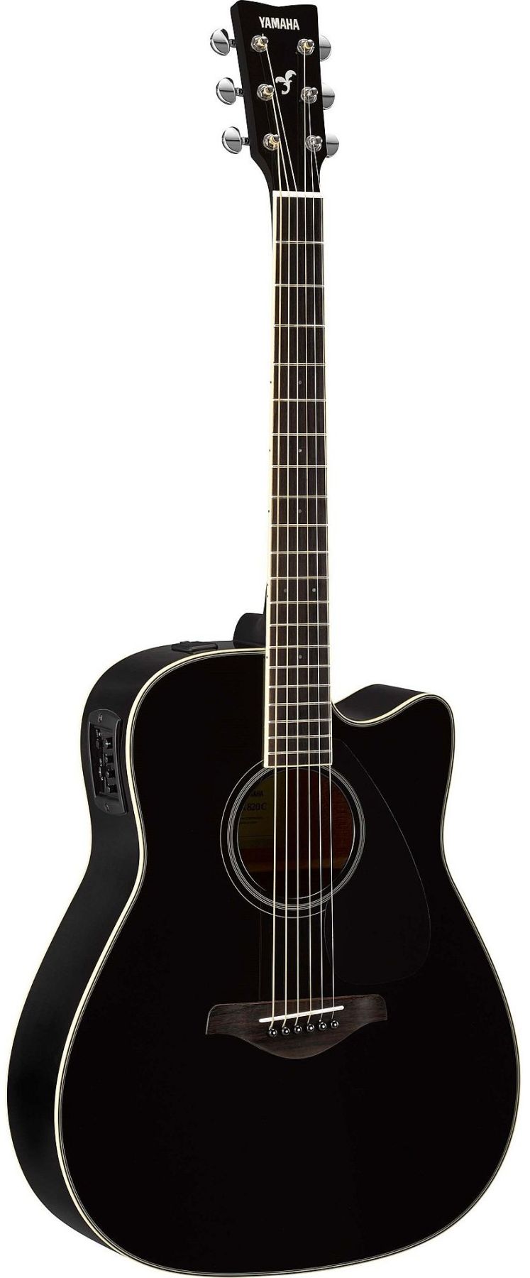 Yamaha FGX820C BL Dreadnought Cutaway 6-String RH Acoustic Electric Guitar-Black