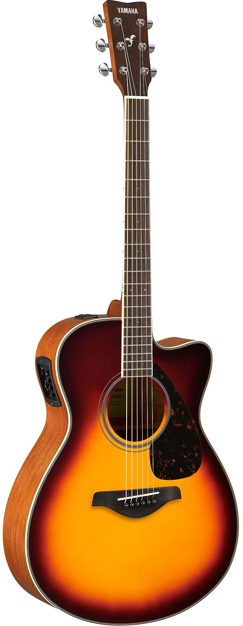 Yamaha FSX820C BS Concert Cutaway 6-String RH Acoustic Electric Guitar-Brown Sunburst