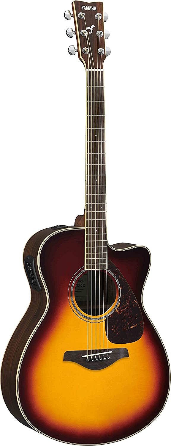 Yamaha FSX830C BS Concert Cutaway 6-String RH Acoustic Electric Guitar-Brown Sunburst