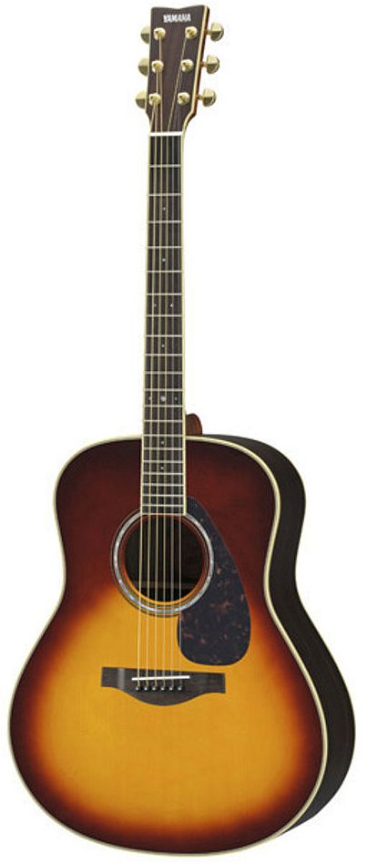 Yamaha LL6ARE BS Original Jumbo 6-String RH Acoustic Electric Guitar with Gig Bag-Brown Sunburst