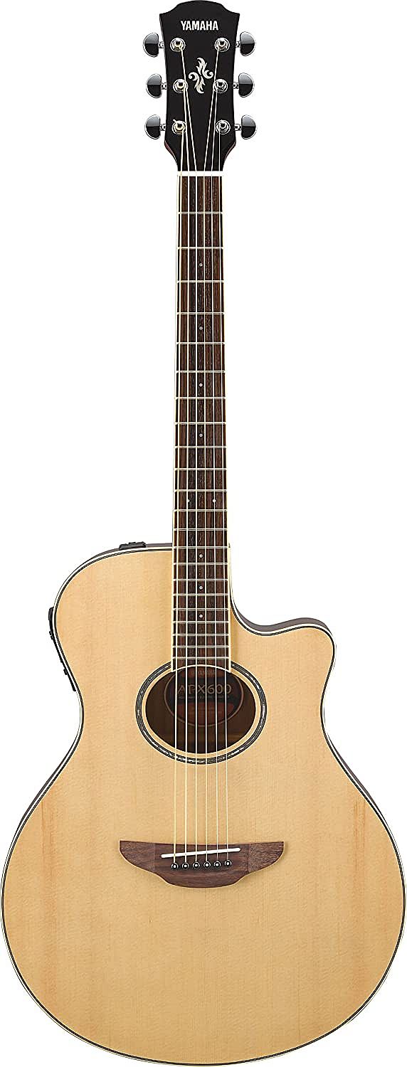 Yamaha APX600 NT Thin-line Cutaway 6-String RH Acoustic Electric Guitar-Natural