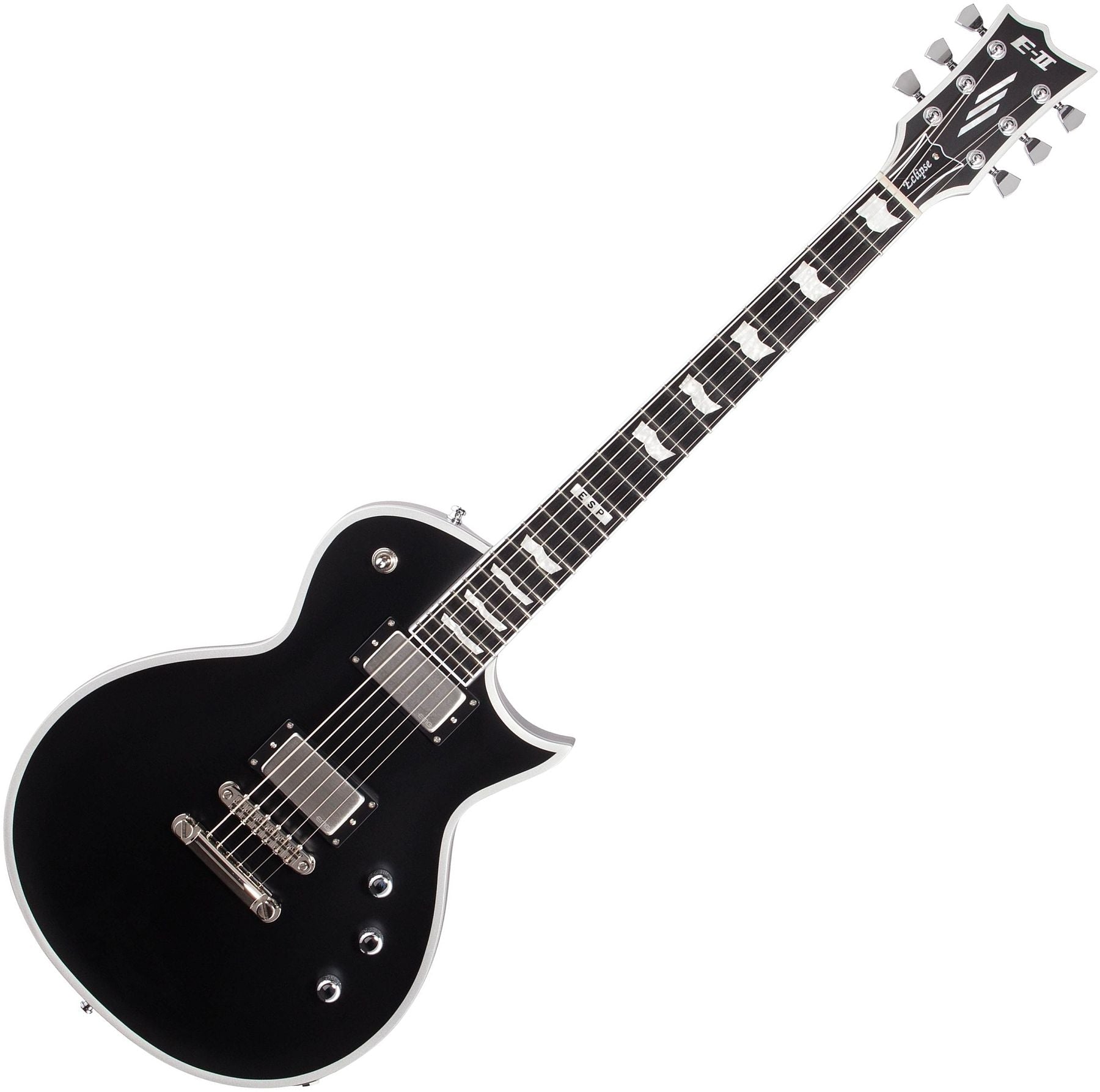 ESP Guitars EIIECBBBLKSS EII Series E-II Eclipse BB 6-String RH Electric Guitar with Case-Black Satin eii-ec-bb-blkss