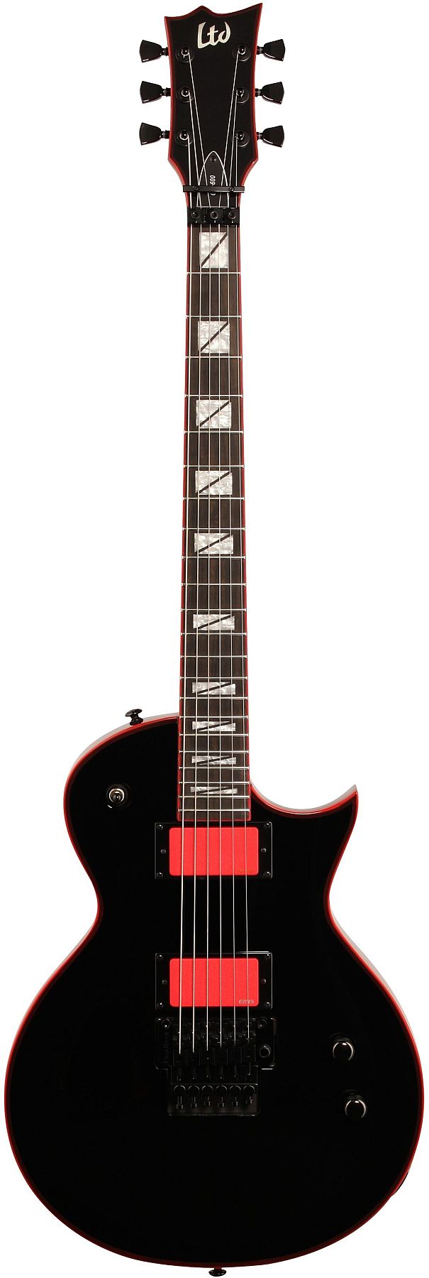 ESP Guitars LGH600BLK Signature Series GH-600 Gary Holt Signature 6-String RH Electric Guitar with Case-Black l-gh-600-blk