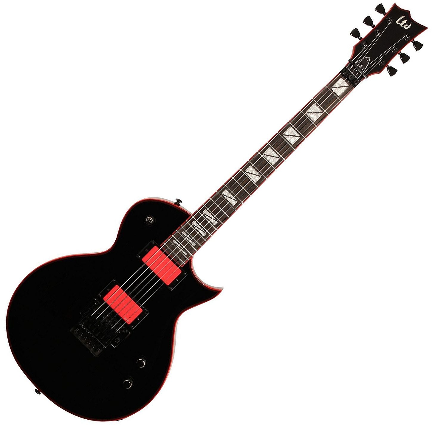 ESP Guitars LGH600BLK Signature Series GH-600 Gary Holt Signature 6-String RH Electric Guitar with Case-Black l-gh-600-blk