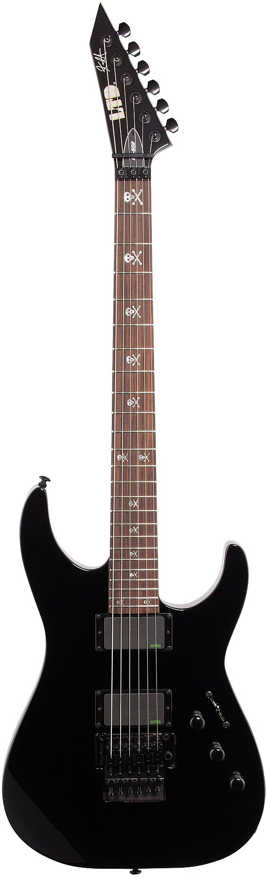 ESP Guitars LKH602 LTD Kirk Hammett Signature 6-String RH Electric Guitar with Case-Black l-kh-602