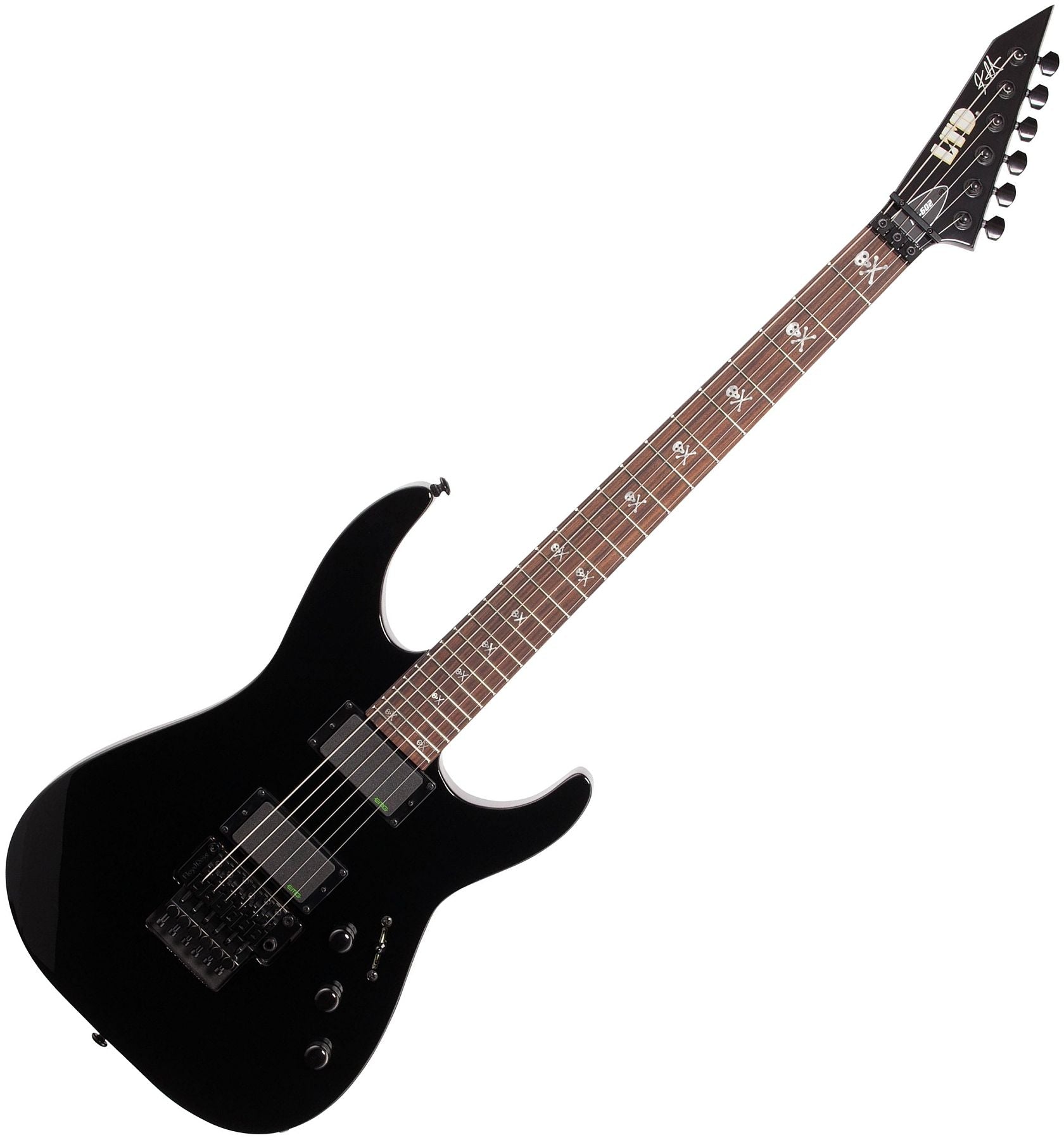ESP Guitars LKH602 LTD Kirk Hammett Signature 6-String RH Electric Guitar with Case-Black l-kh-602