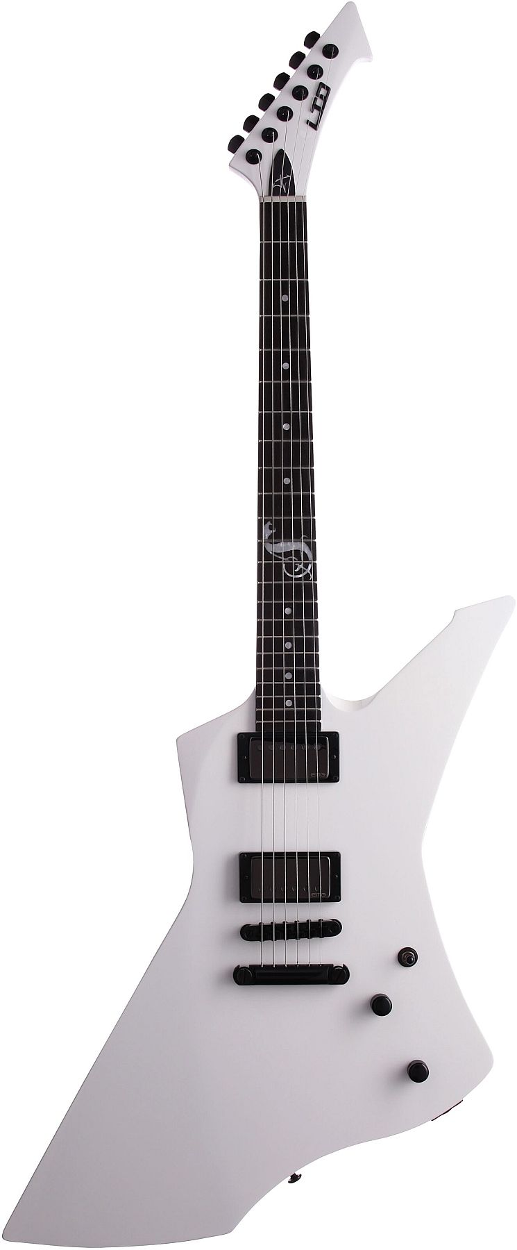 ESP Guitars LSNAKEBYTESW LTD James Hetfield Signature Snakebyte 6-String RH Electric Guitar with Case-Snow White l-snakebyte-sw