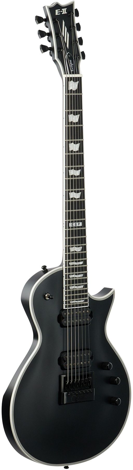 ESP Guitars EIIEC7ETBLKS E-II Eclipse-7 Evertune 7-String RH Electric Guitar with Case-Black Satin eii-ec-7-et-blks