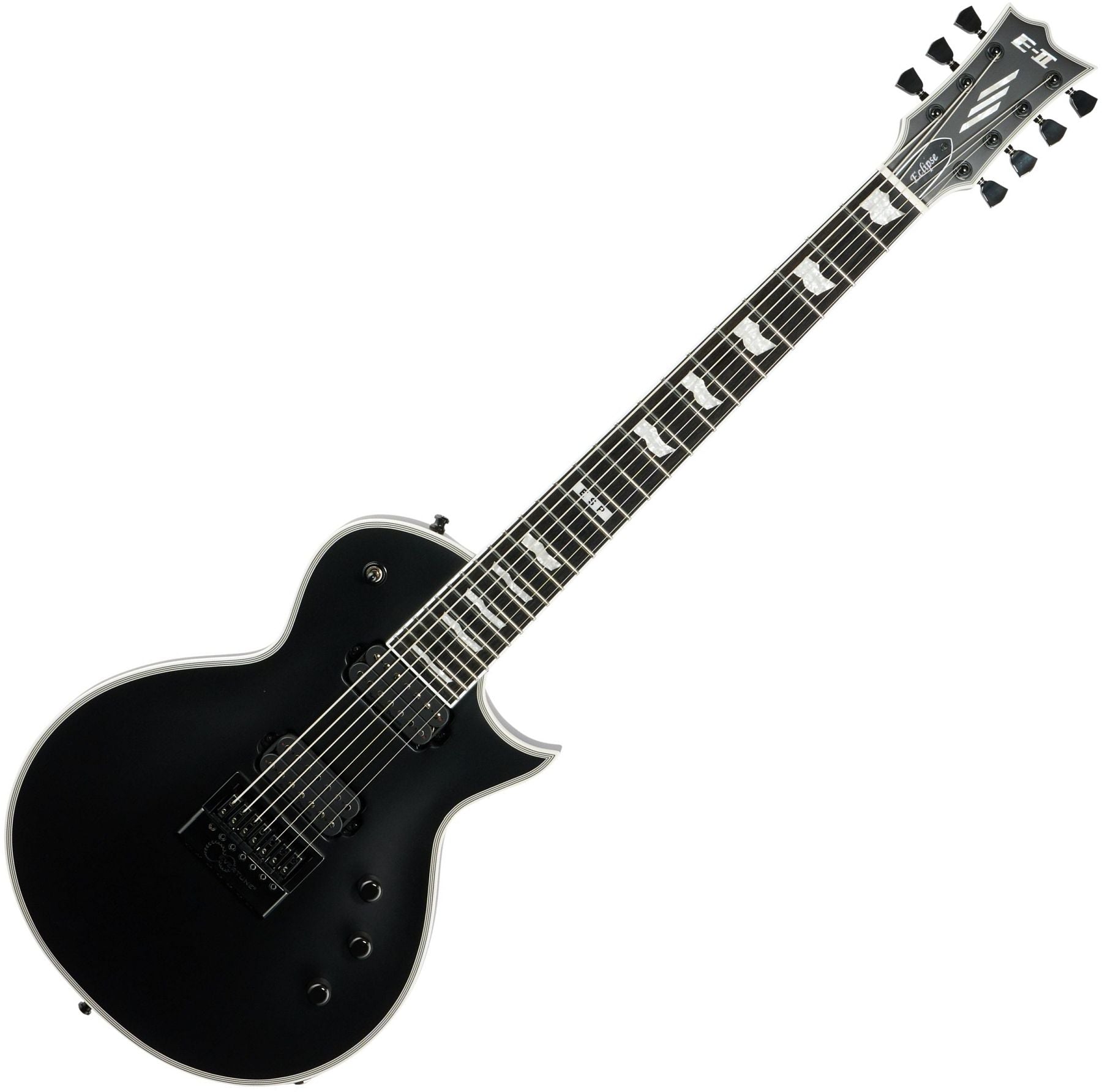 ESP Guitars EIIEC7ETBLKS E-II Eclipse-7 Evertune 7-String RH Electric Guitar with Case-Black Satin eii-ec-7-et-blks