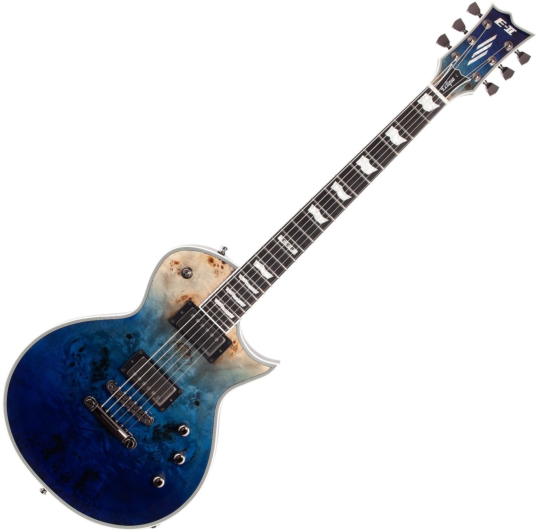 ESP Guitars EIIECBMBLUNFD E-II Eclipse BM 6-tring RH Electric Guitar with Case- Blue Natural Fade eii-ec-bm-blunfd