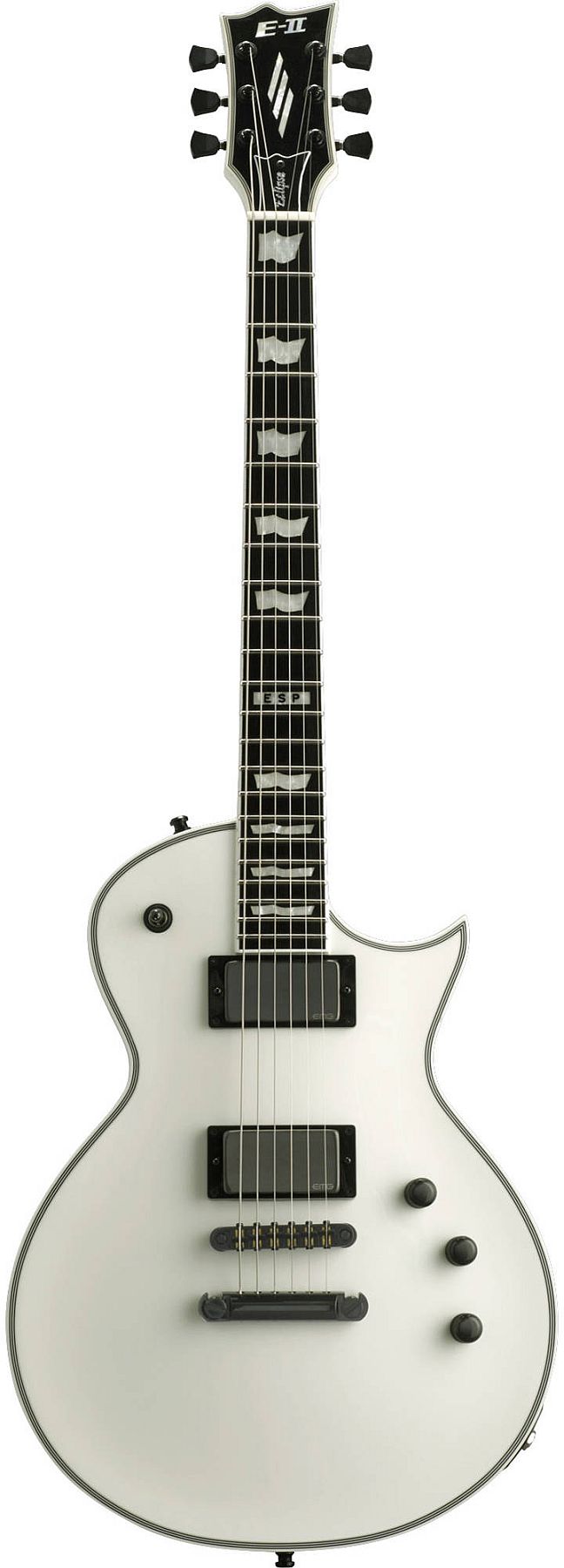 ESP Guitars EIIECSWS E-II Eclipse 6-String RH Electric Guitar with Case-Snow White Satin