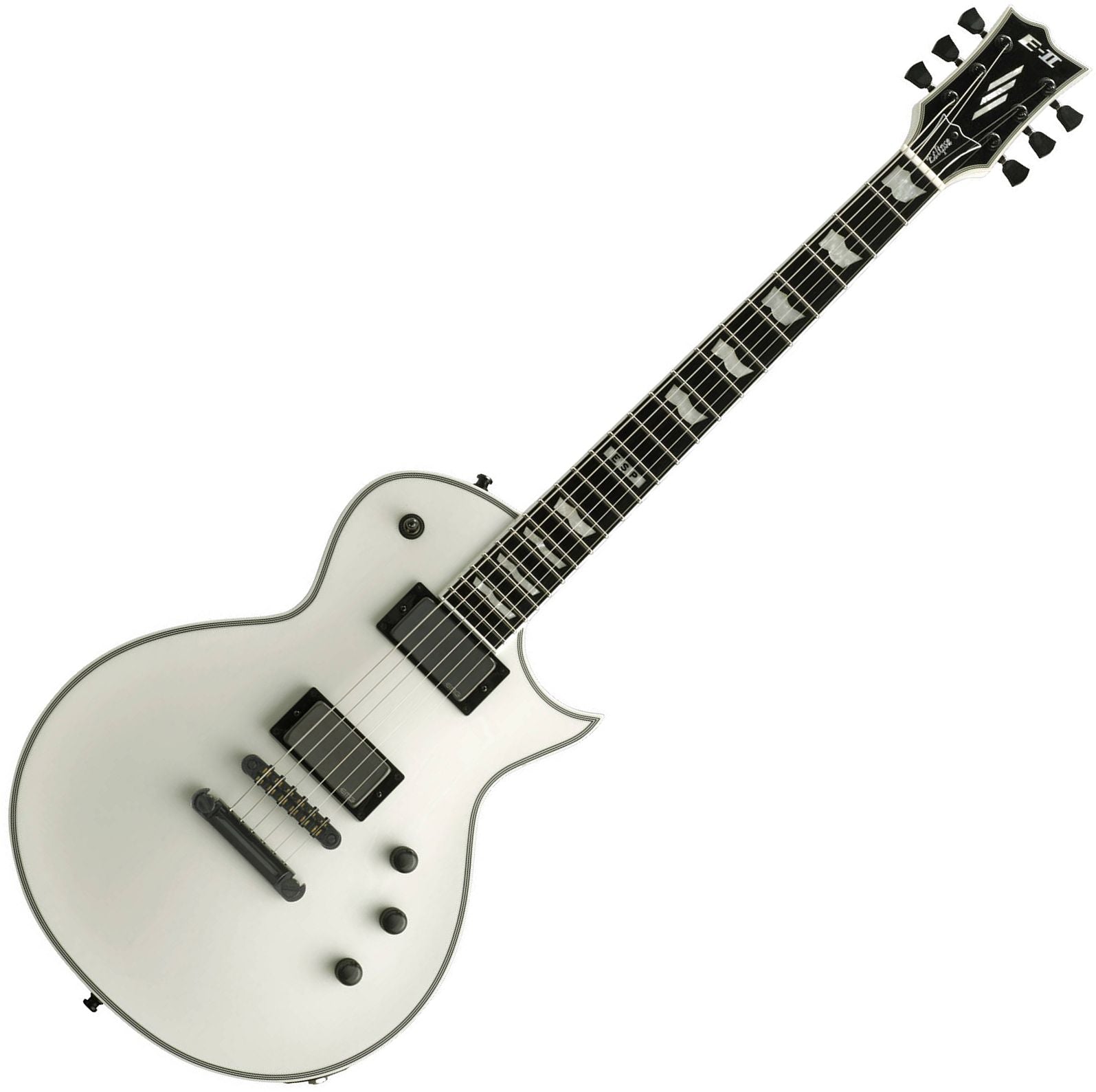 ESP Guitars EIIECSWS E-II Eclipse 6-String RH Electric Guitar with Case-Snow White Satin