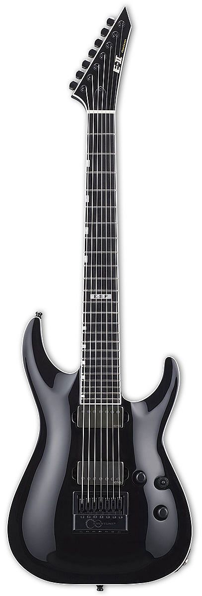 ESP Guitars EIIHORNT7ETBLK E-II Horizon NT-7 Evertune 7-String Electric Guitar with Case-Black
