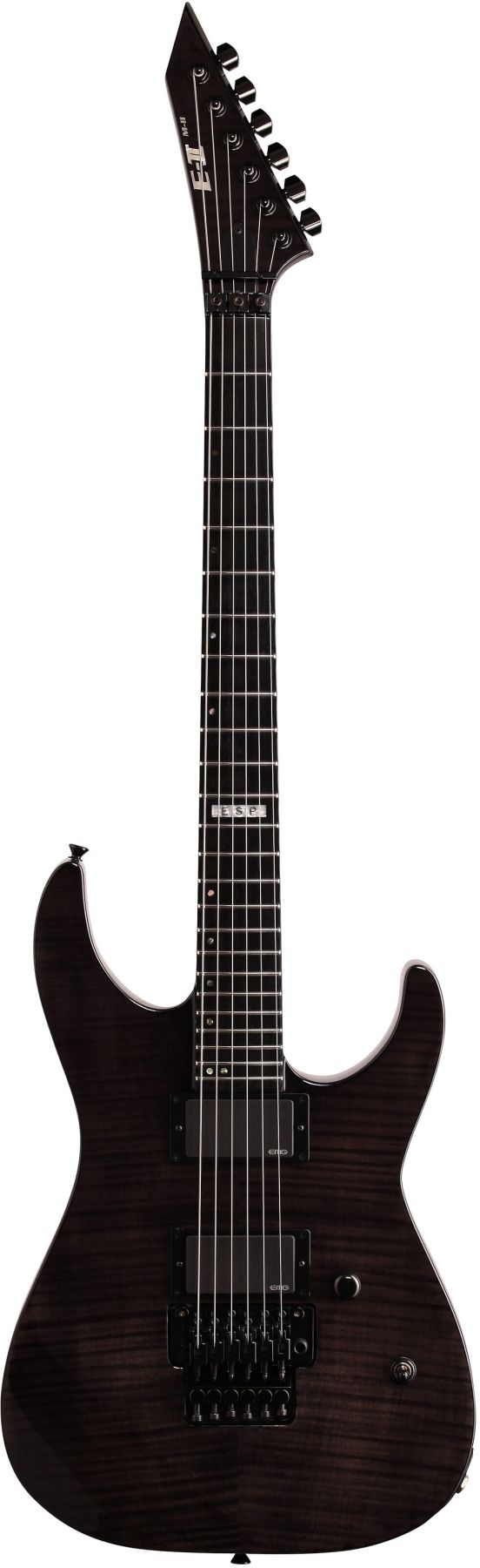 ESP Guitars EIIM2FMSTBLK E-II M-II FM 6-String RH Electric Guitar with Case-See Thru Black