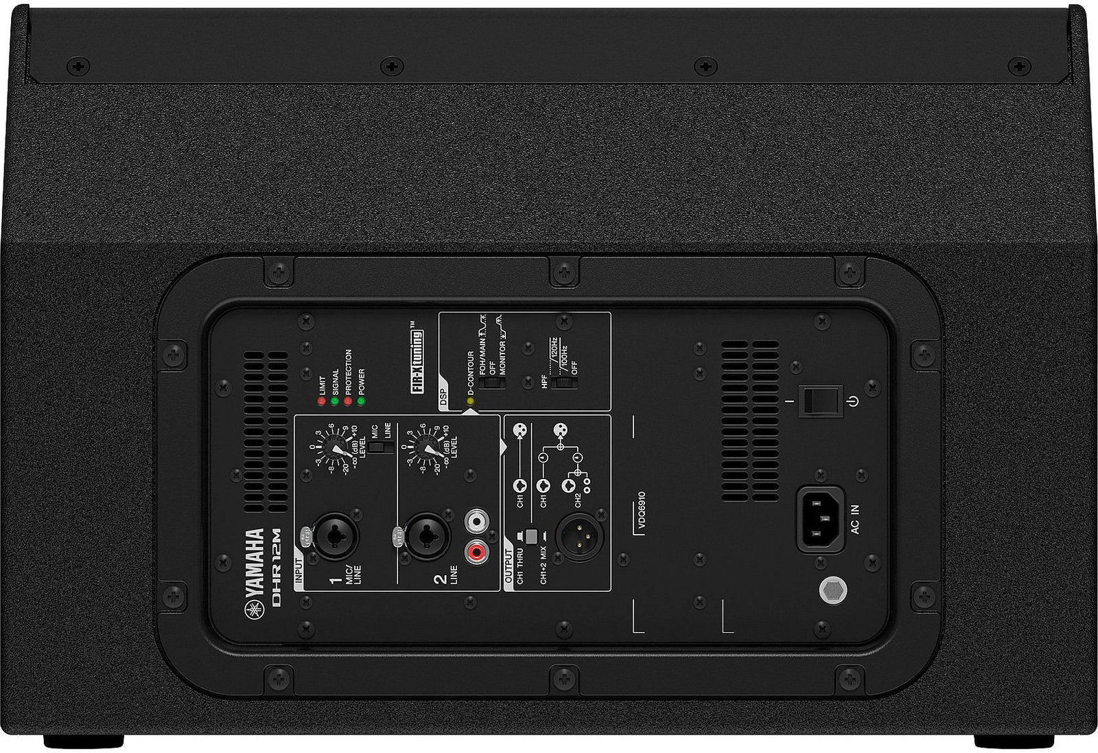 Yamaha DHR12M 2-Way Active Floor Monitor/Loudspeaker (Black) - 12in