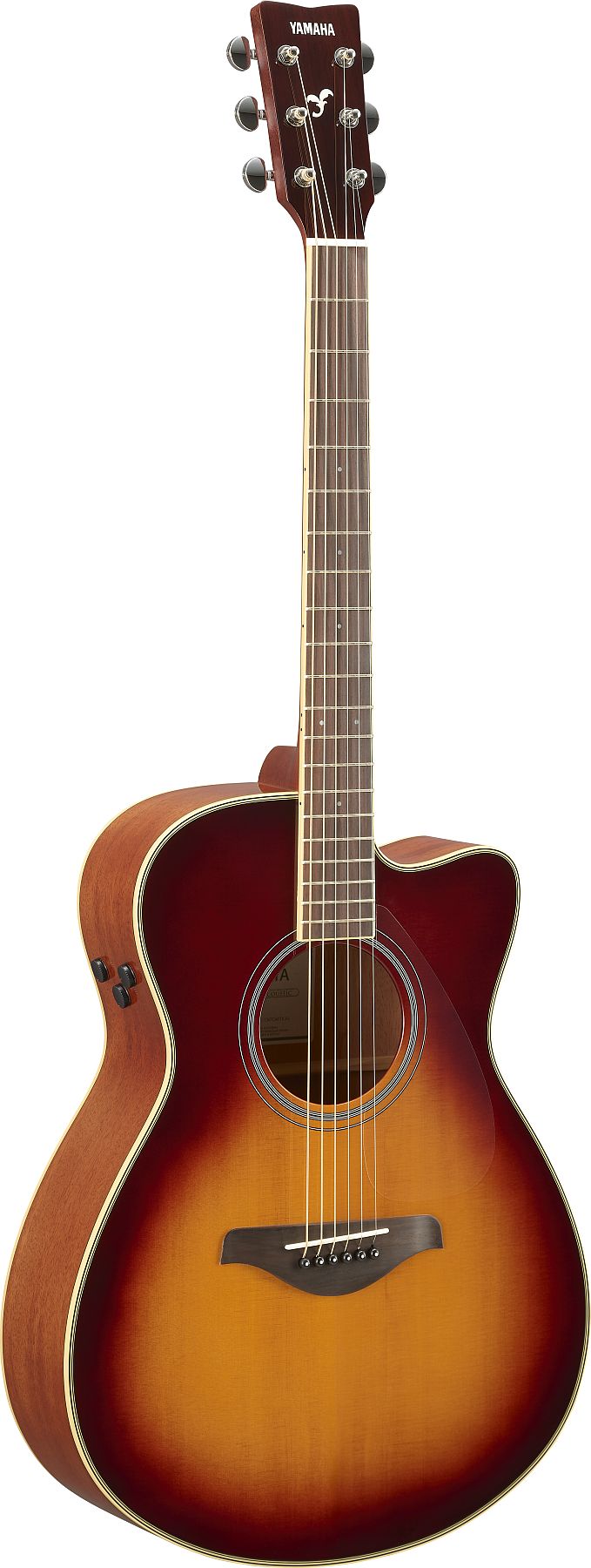 Yamaha FSCTA BS Folk/Concert TransAcoustic 6-String RH Acoustic Electric Guitar-Brown Sunburst
