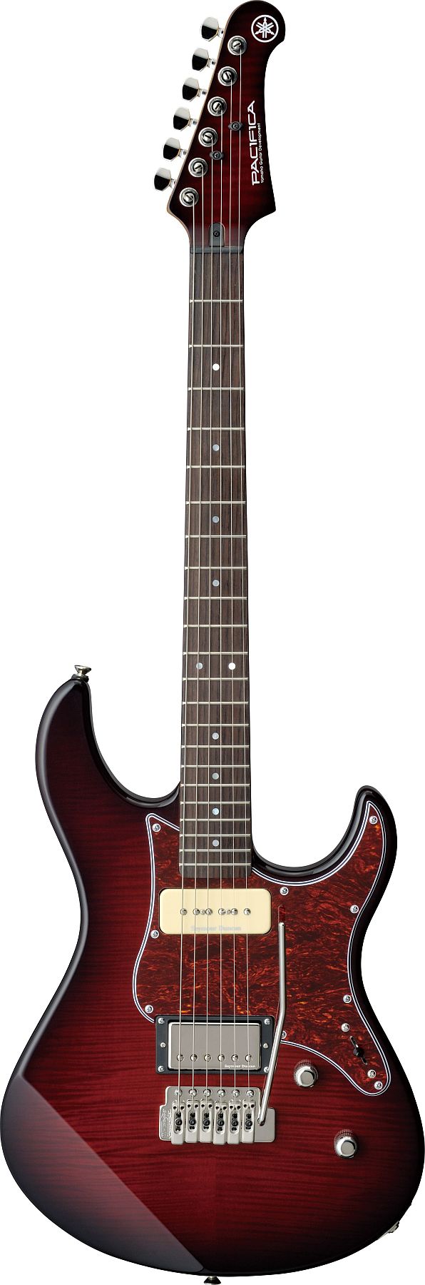 Yamaha PAC611VFM DRB Pacifica 6-String RH Electric Guitar-Dark Red Burst