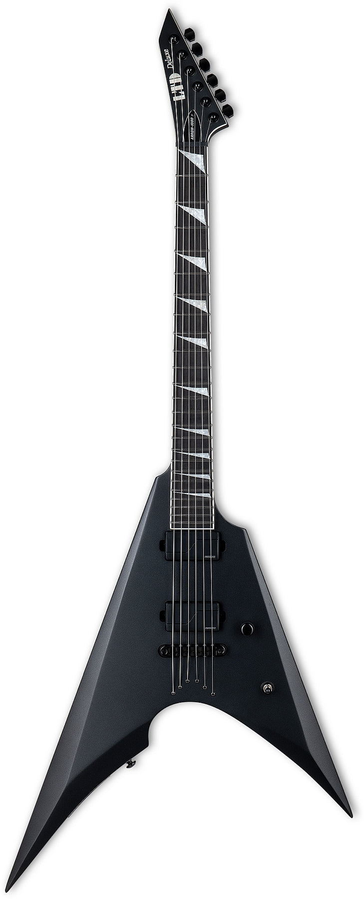 ESP Guitars LARROW1000NTCHMSLH 6-String LH LTD Arrow 1000NT Electric Guitar - Charcoal Metallic Satin larrow-100-ntchmslh