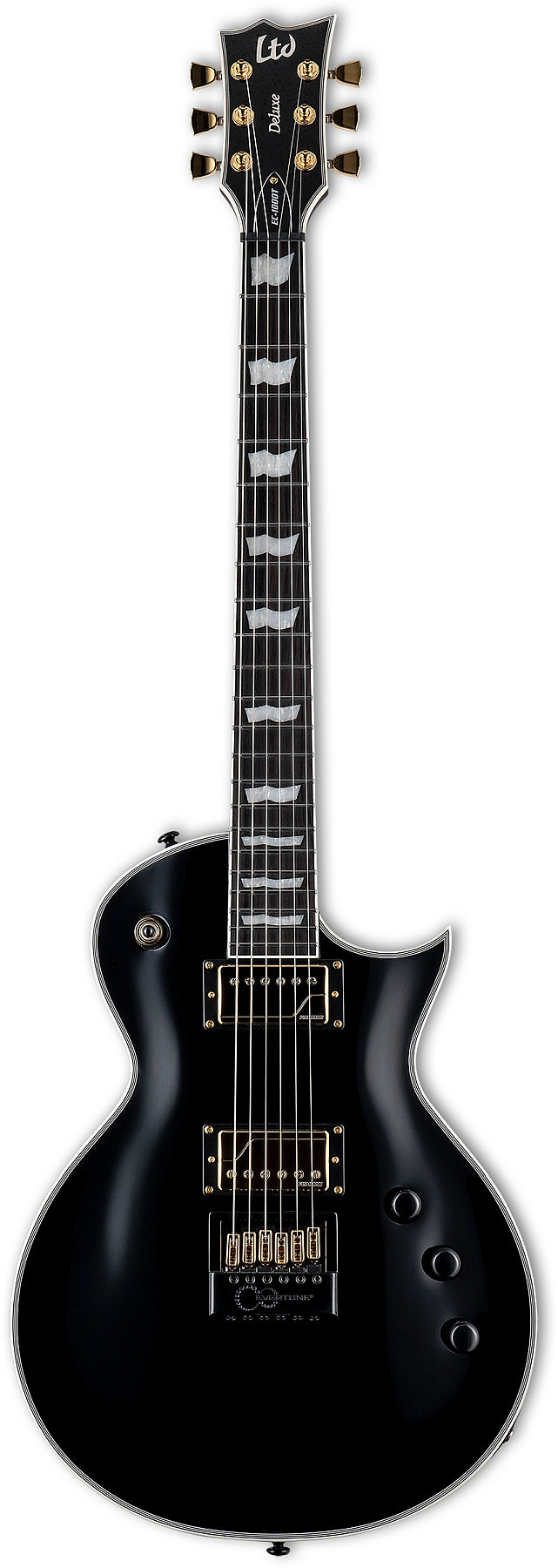 ESP Guitars LEC1000TCTMETBLK 6-String RH LEC 1000 T/CTM Electric Guitar – Black lec-1000-tctmetblk