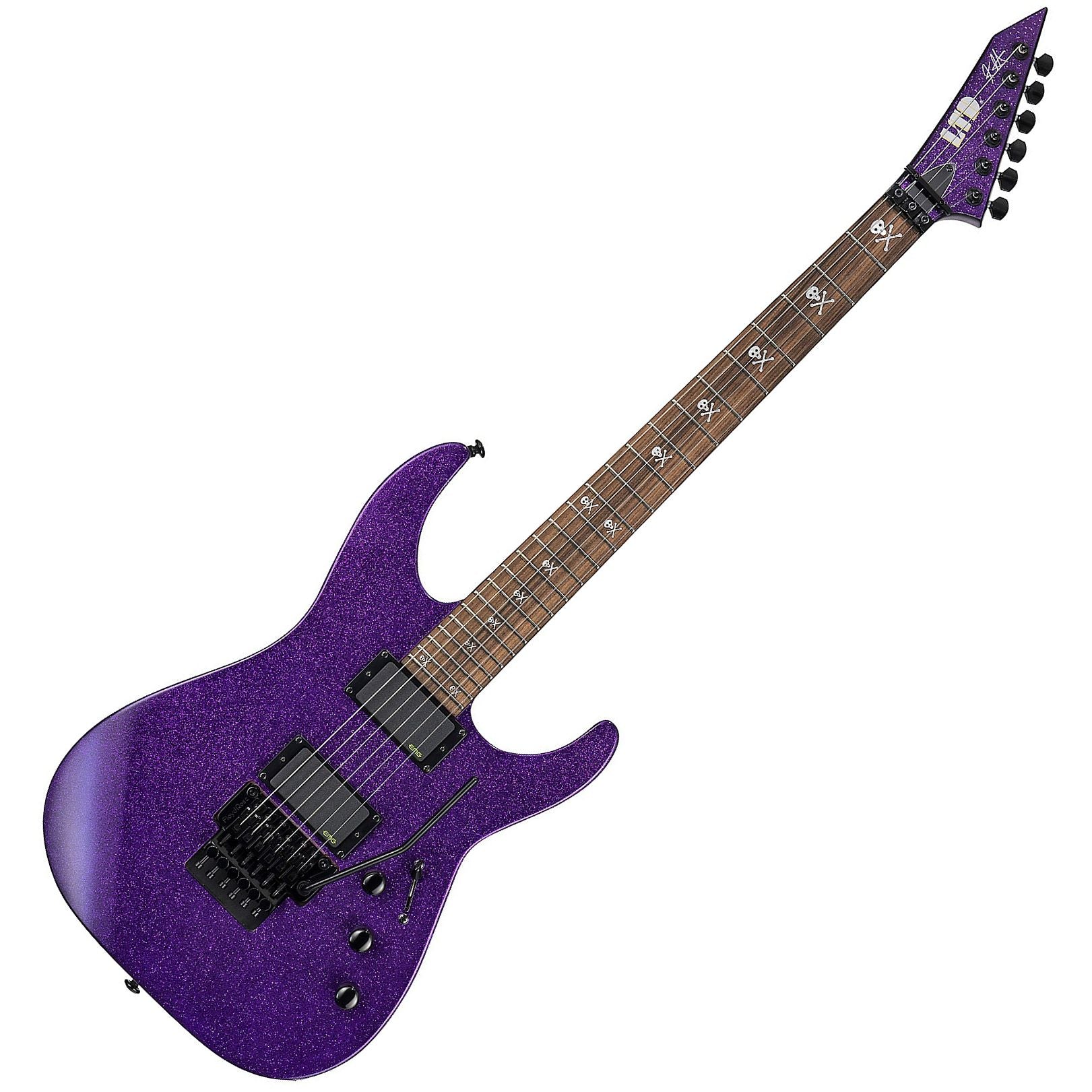 ESP Guitars LKH602PSP LTD KH-602 Kirk Hammett Signature 6-String RH Electric with Case-Purple Sparkle lkh-602-psp