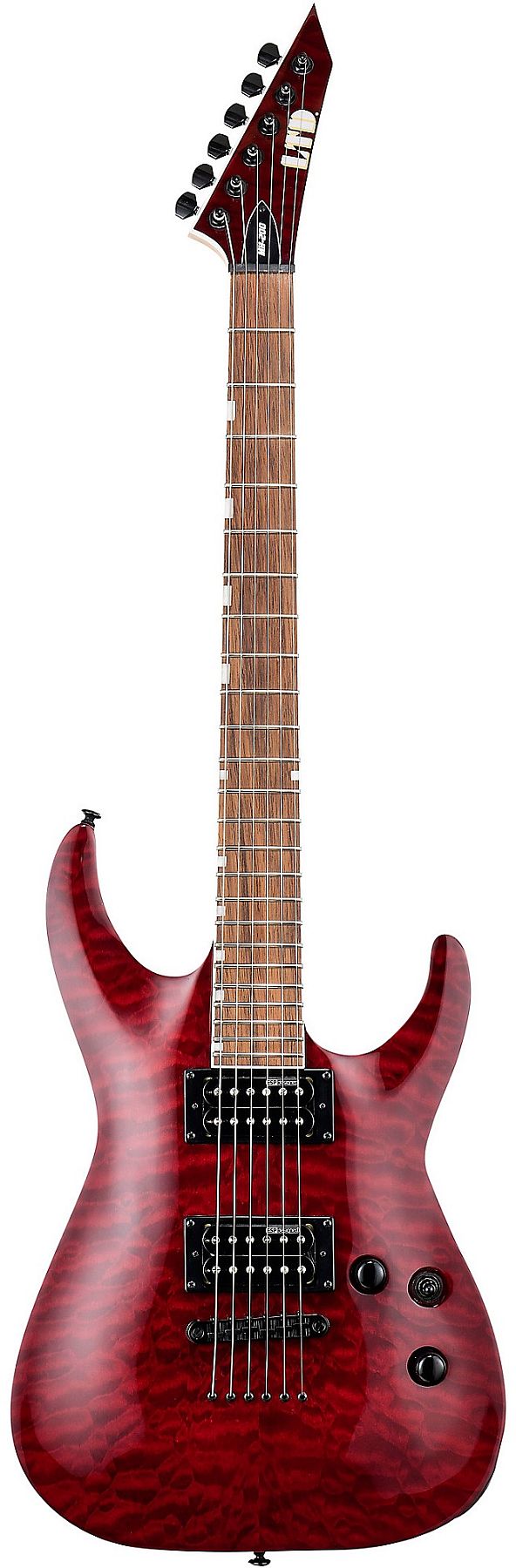 ESP Guitars LMH200QMNTSTBC LTD MH-200 QM NT 6-String RH Electric Guitar-See Thru Black Cherry lmh-200-qm-nts-tbc