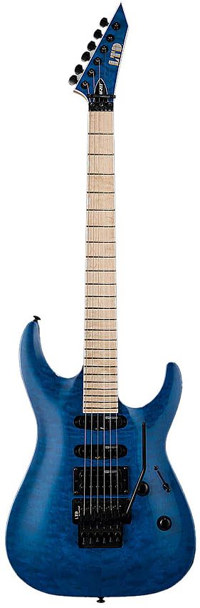 ESP Guitars LMH203QMSTB LTD MH-203QM 6-String RH Electric Guitar-See Thru Blue lmh-203-qm-stb