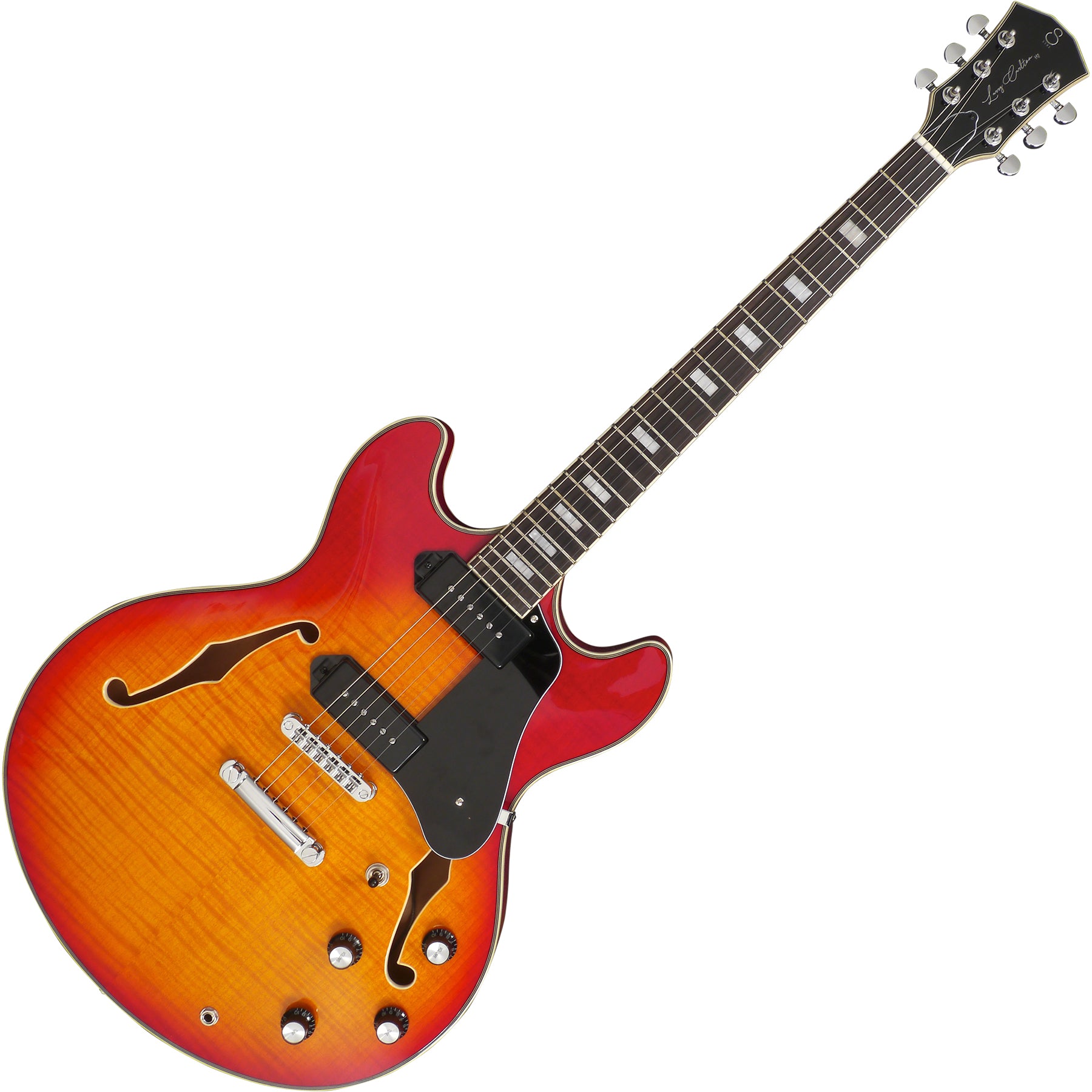 Sire Larry Carlton 6 String RH Semi-Hollowbody Guitar with P90 Pickups - Cherry Sunburst