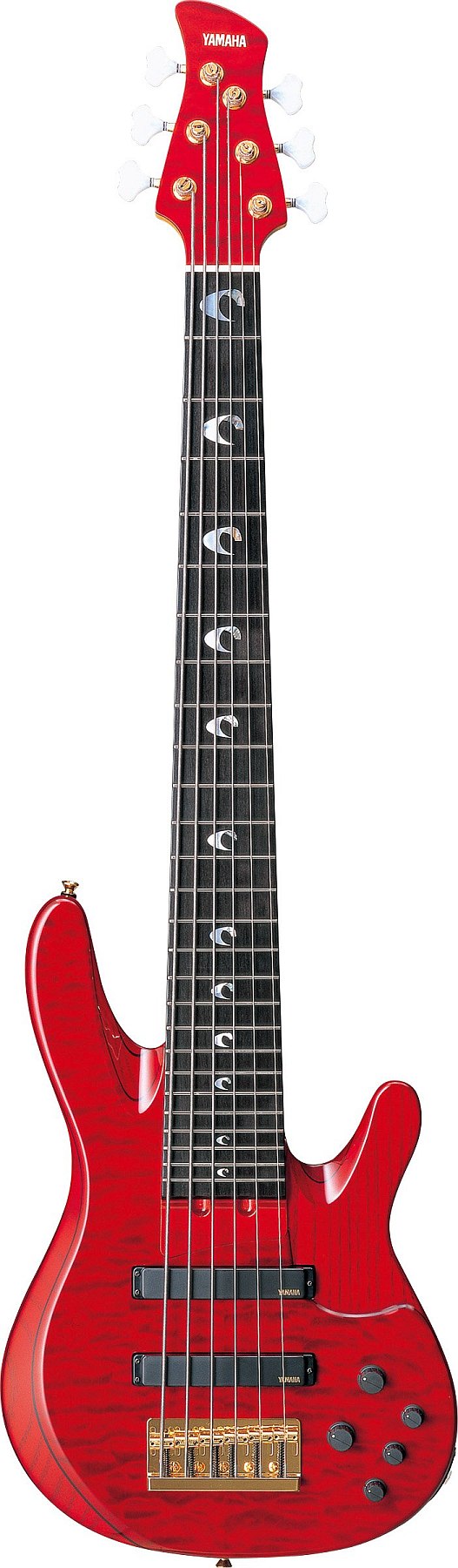 Yamaha TRBJP2 TDR 6-String RH John Patitucci Signature Electric Bass w/ Hardshell Case – Translucent Dark Red