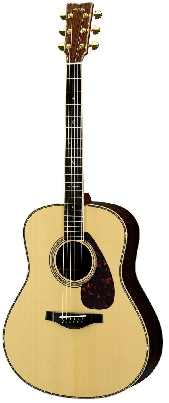 Yamaha LL56AREII 6-String RH Custom Jumbo LL56 Acoustic Guitar– Natural w/ Hardshell