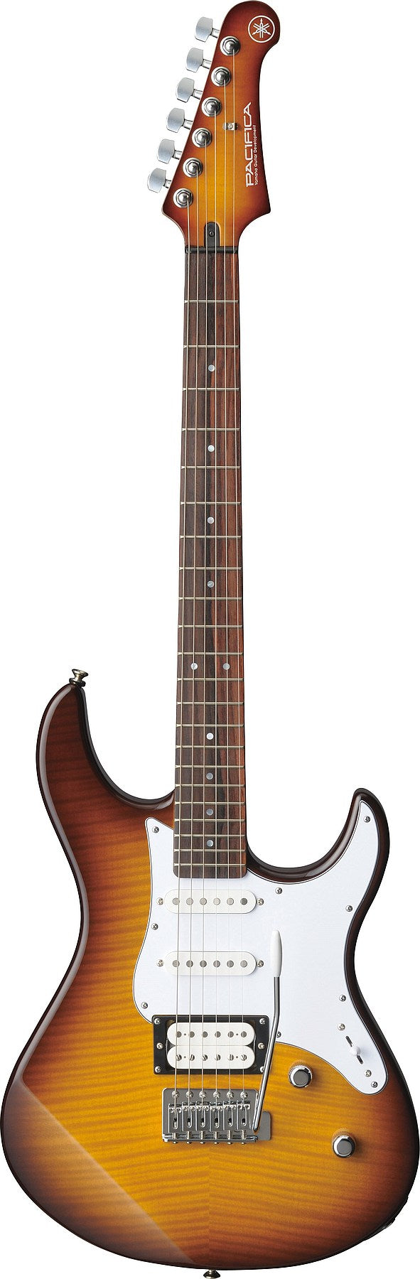 Yamaha PAC212VFM TBS 6-String RH Pacifica PAC212VFM Electric Guitar w/ Flamed Maple Top – Tobacco Brown Sunburst