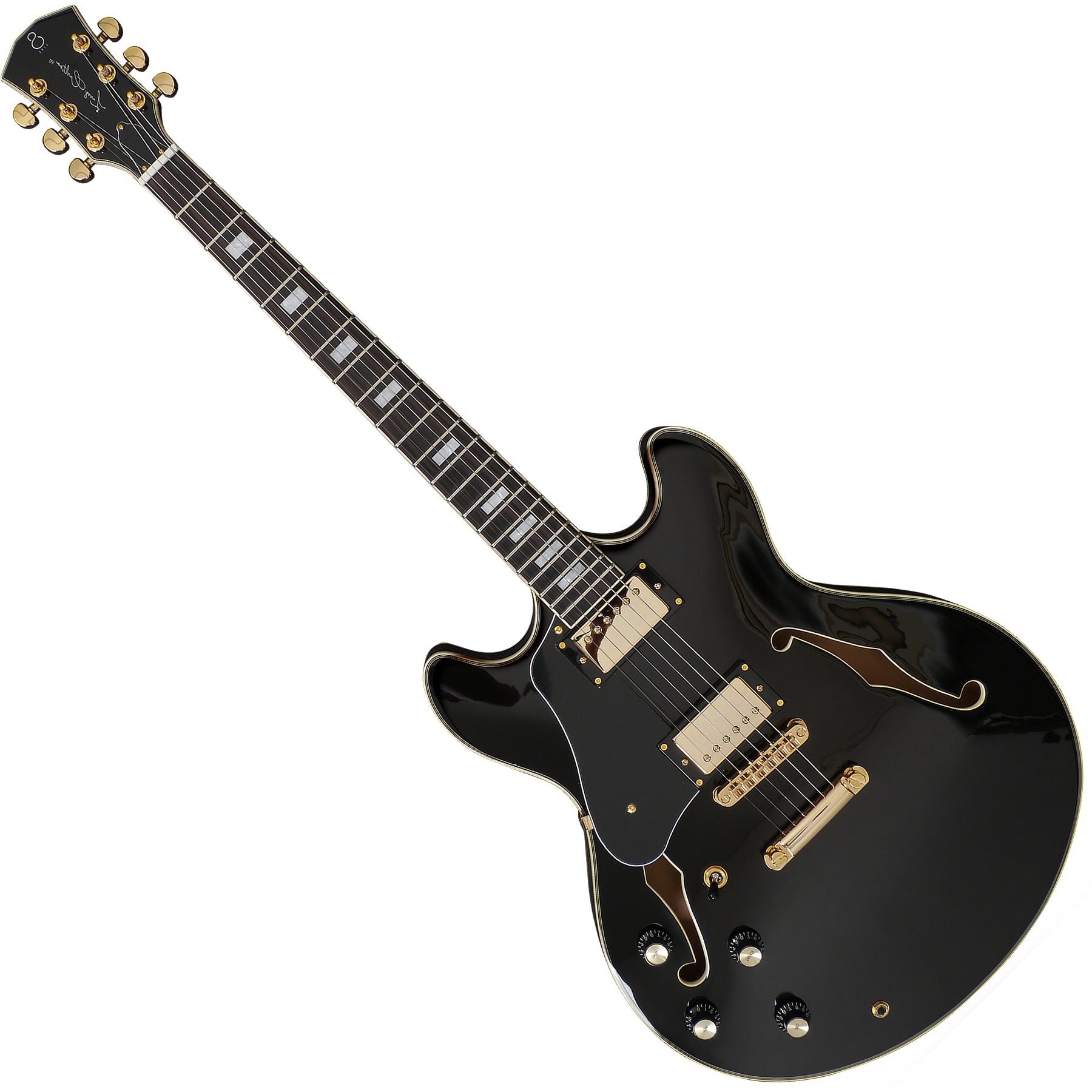 Sire Larry Carlton 6 String LH Semi-Hollowbody Guitar - Black