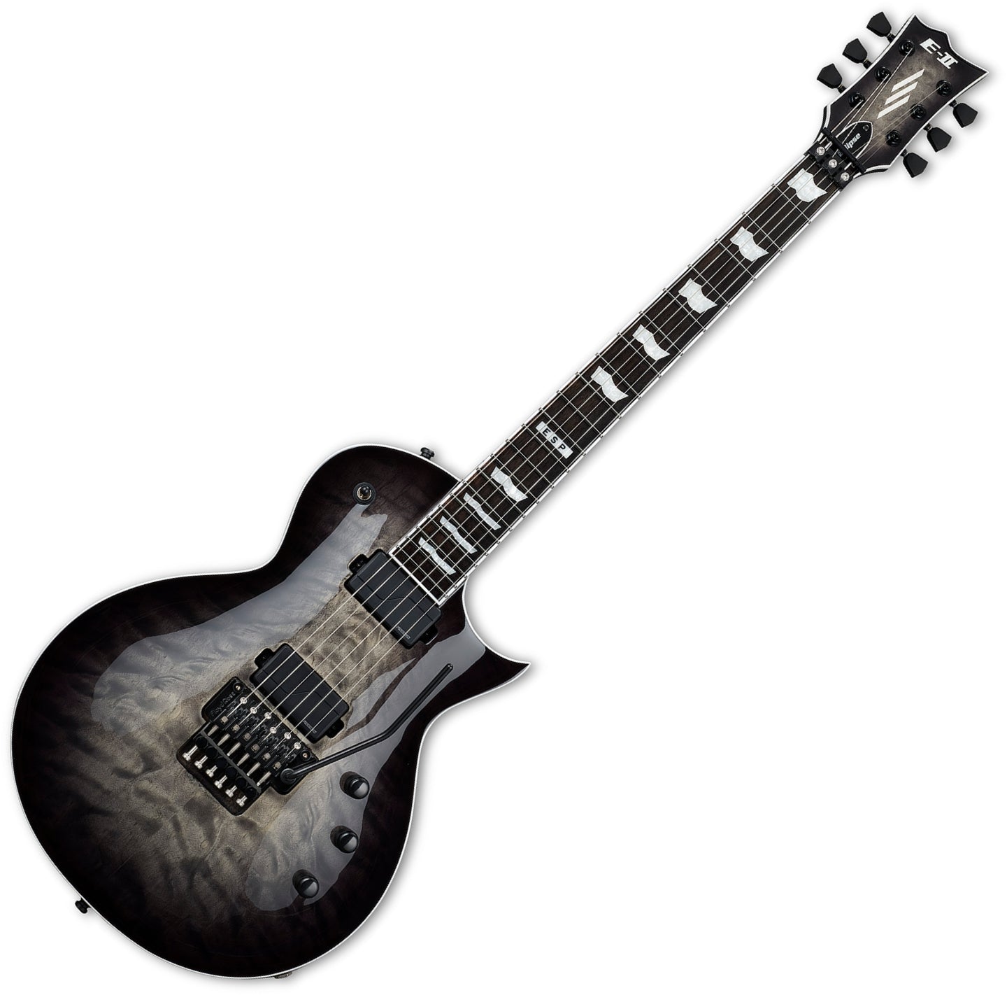 ESP Guitars EIIECFRQMCHB 6 String RH E-II Eclipse FR Series Electric Guitar - Charcoal Burst