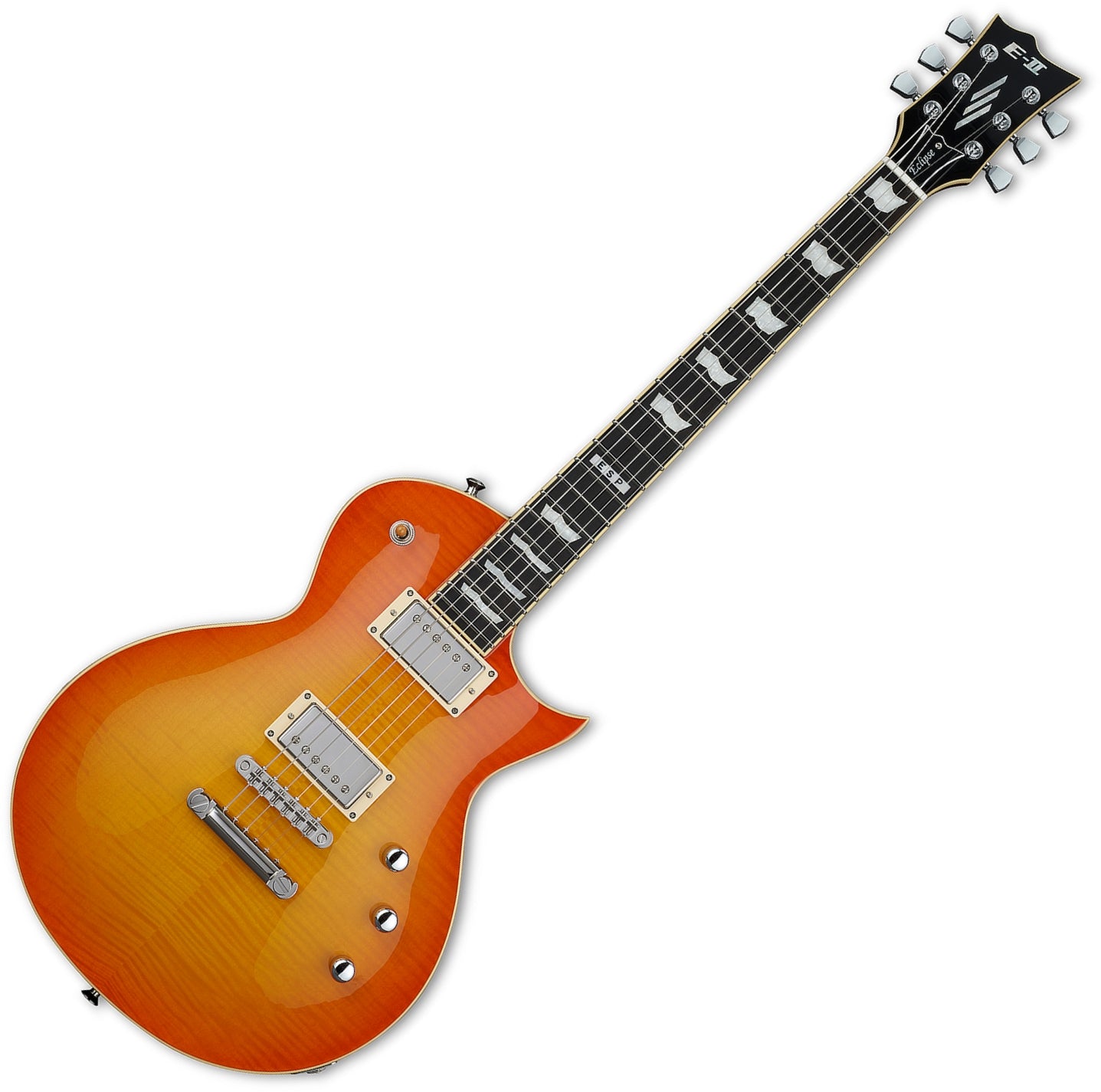 ESP Guitars EIIECFTFMVHB 6 String RH E-II Eclipse Full Thickness Series Electric Guitar - Vintage Honey Burst