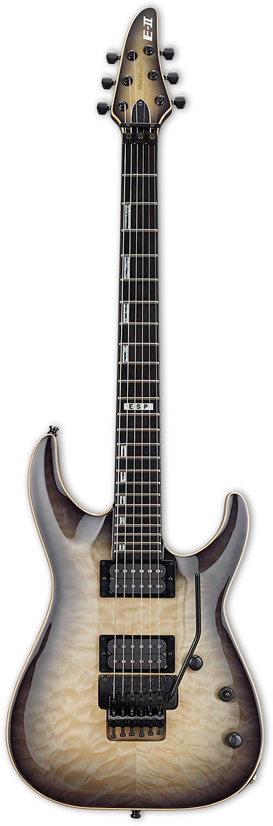 ESP Guitars EIIHORFRQMBLKNB 6 String RH E-II Horizon FR Series Electric Guitar - Black Natural Burst