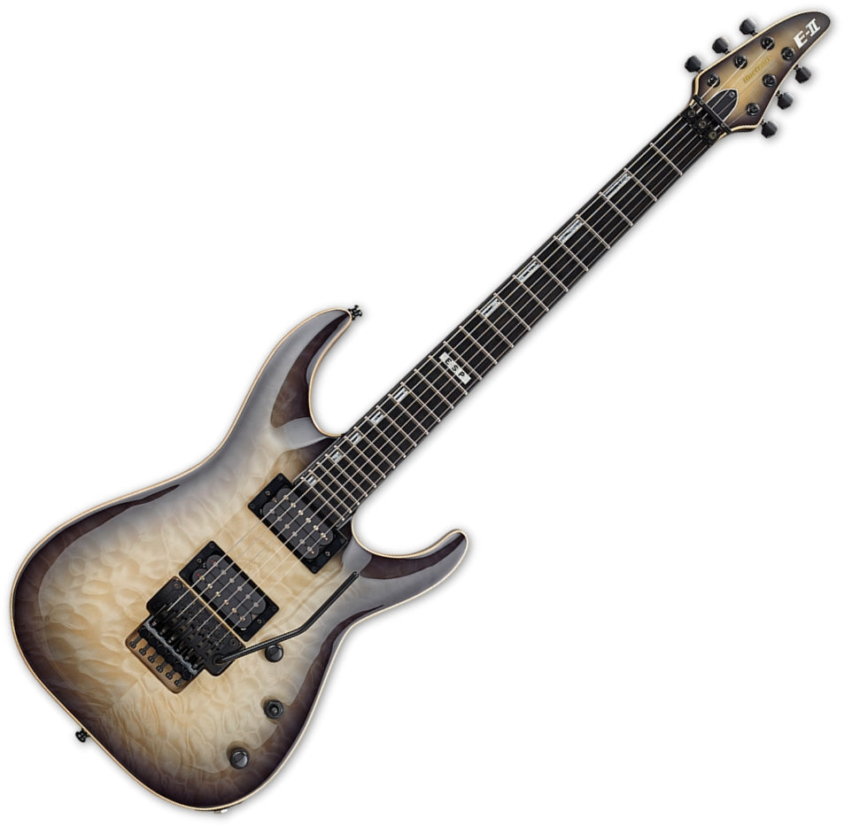 ESP Guitars EIIHORFRQMBLKNB 6 String RH E-II Horizon FR Series Electric Guitar - Black Natural Burst